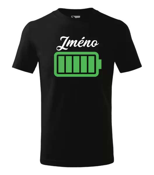 Dětské tričko Baterie se jménem