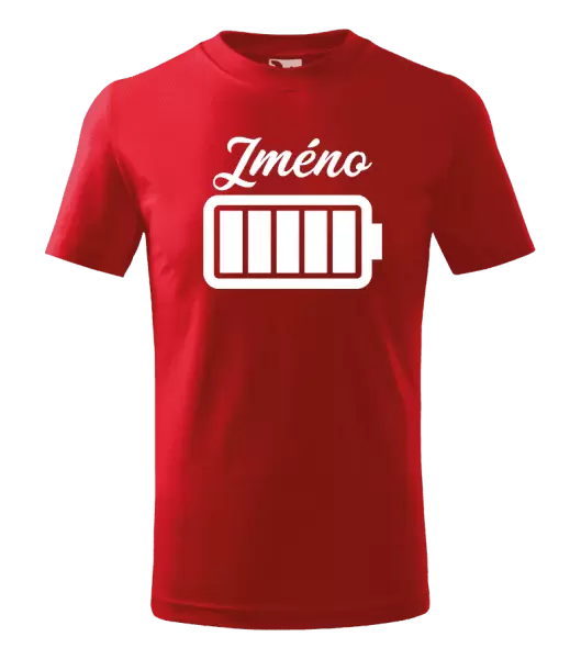 Dětské tričko Baterie se jménem