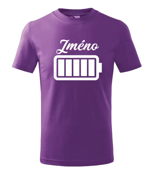 Dětské tričko Baterie se jménem