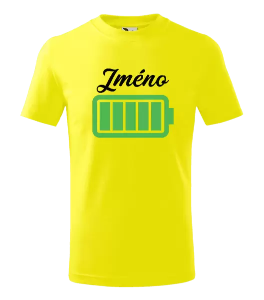 Dětské tričko Baterie se jménem