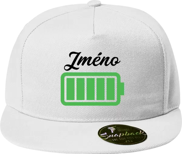 Snapback kšiltovka Baterie se jménem