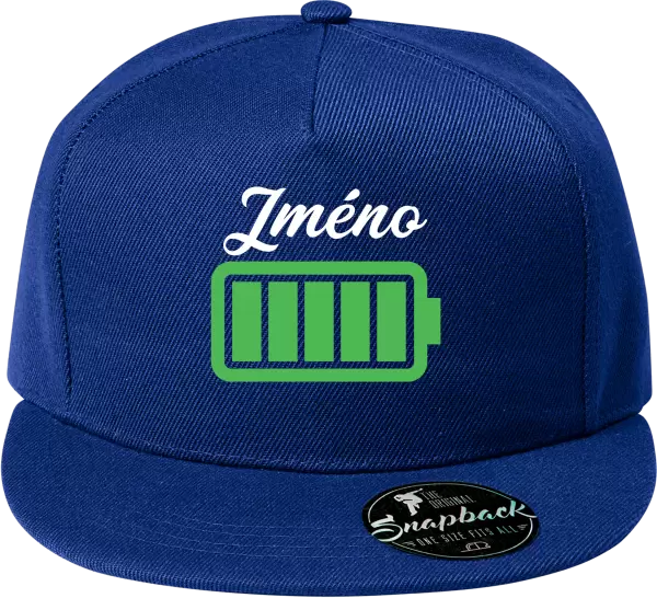 Snapback kšiltovka Baterie se jménem