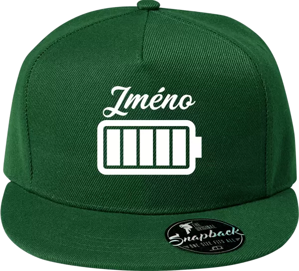 Snapback kšiltovka Baterie se jménem