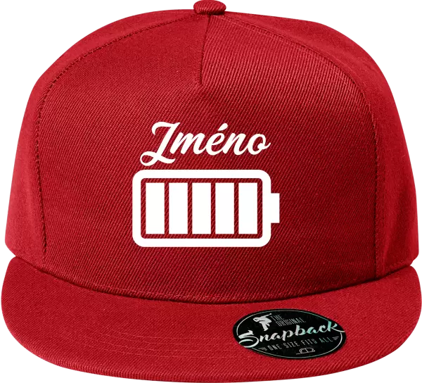 Snapback kšiltovka Baterie se jménem