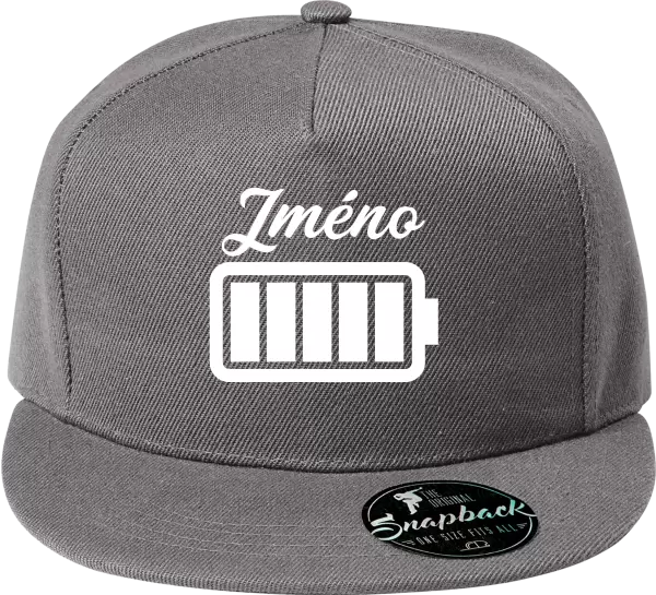 Snapback kšiltovka Baterie se jménem