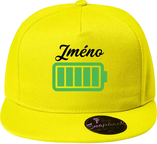 Snapback kšiltovka Baterie se jménem