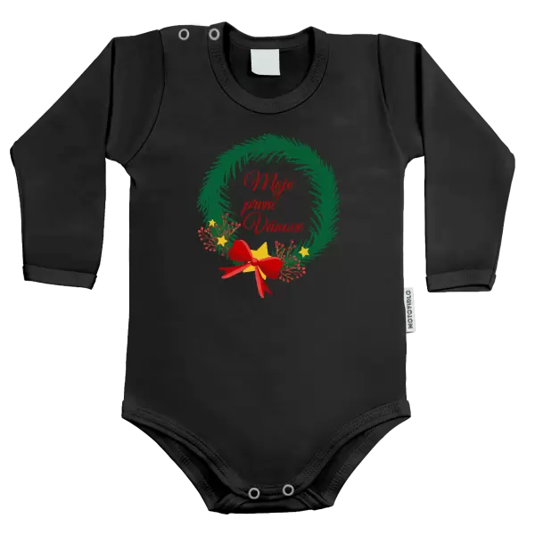 Dětské body Moje první Vánoce věneček