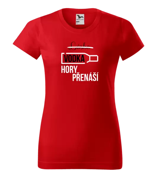 Dámské tričko Vodka hory přenáší