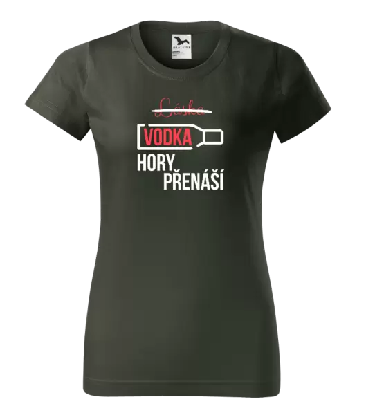 Dámské tričko Vodka hory přenáší