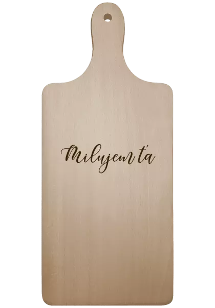 Doštička Milujem ťa - nápis