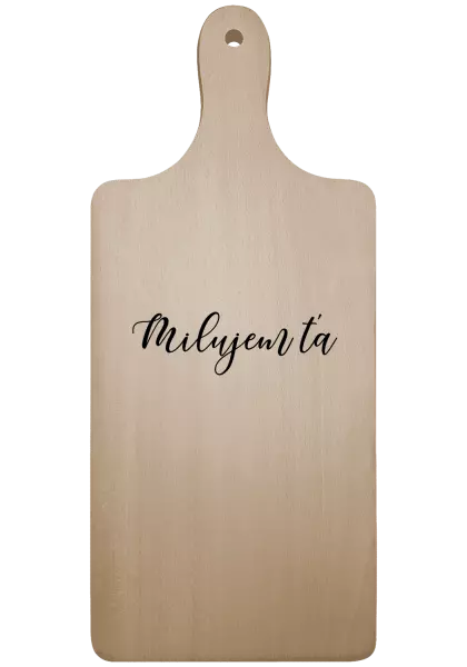 Doštička Milujem ťa - nápis