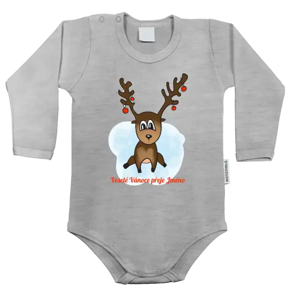 Dětské body Veselé Vánoce přeje - sobík