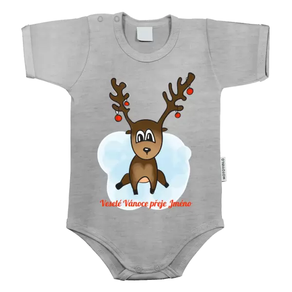 Dětské body Veselé Vánoce přeje - sobík