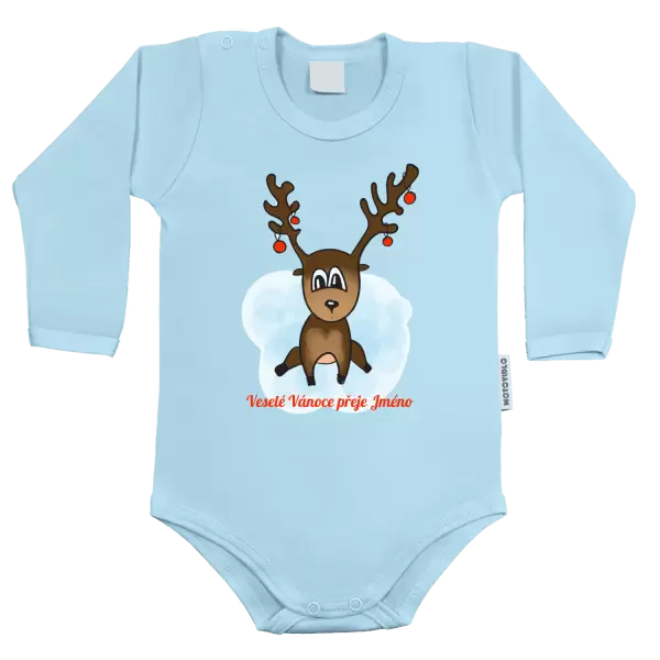 Dětské body Veselé Vánoce přeje - sobík