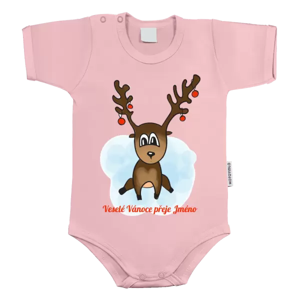 Dětské body Veselé Vánoce přeje - sobík