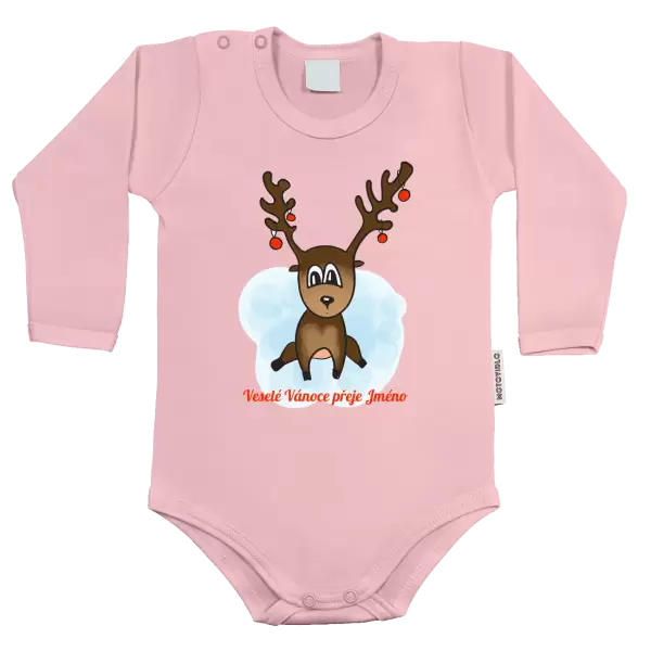 Dětské body Veselé Vánoce přeje - sobík