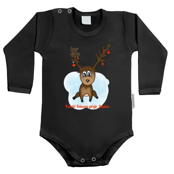 Dětské body Veselé Vánoce přeje - sobík