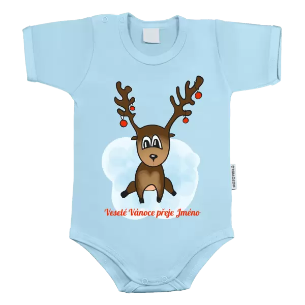 Dětské body Veselé Vánoce přeje - sobík