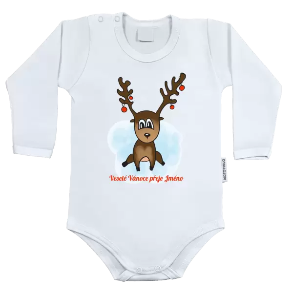 Dětské body Veselé Vánoce přeje - sobík