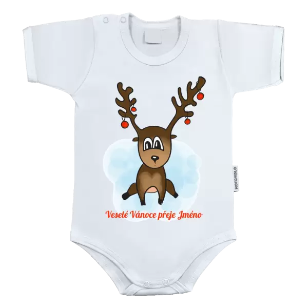 Dětské body Veselé Vánoce přeje - sobík