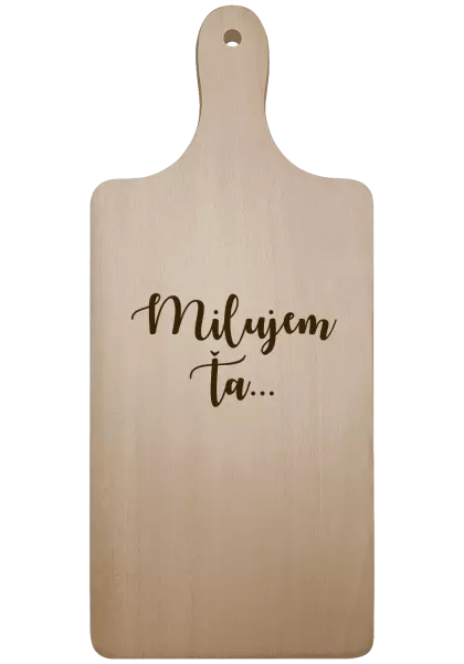 Doštička Milujem ťa - nápis 2