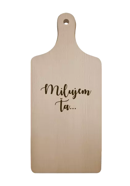 Doštička Milujem ťa - nápis 2