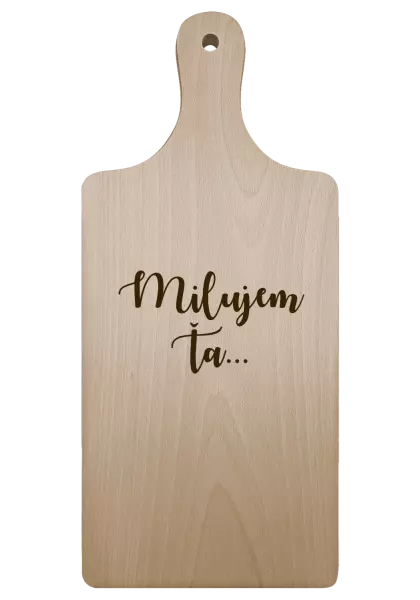 Doštička Milujem ťa - nápis 2