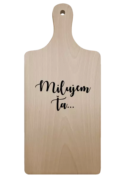 Doštička Milujem ťa - nápis 2