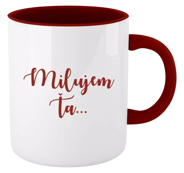Hrnček  Milujem ťa - nápis 2