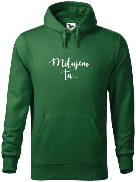 Pánska mikina Milujem ťa - nápis 2