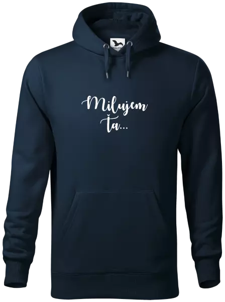 Pánska mikina Milujem ťa - nápis 2