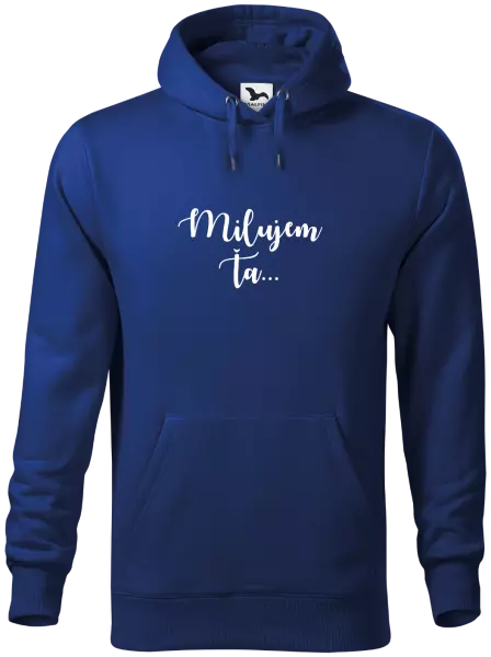 Pánska mikina Milujem ťa - nápis 2