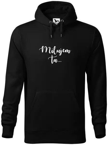 Pánska mikina Milujem ťa - nápis 2