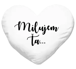 Vankúš Milujem ťa - nápis 2