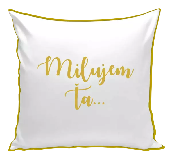 Vankúš Milujem ťa - nápis 2