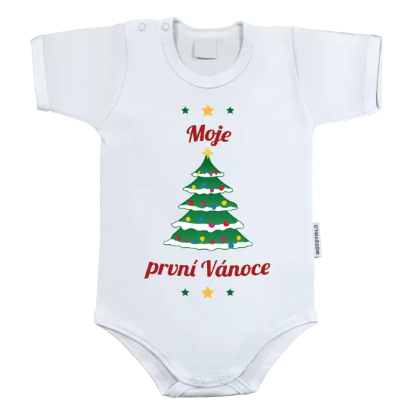 Dětské body Moje první Vánoce - stromeček s ozdobami