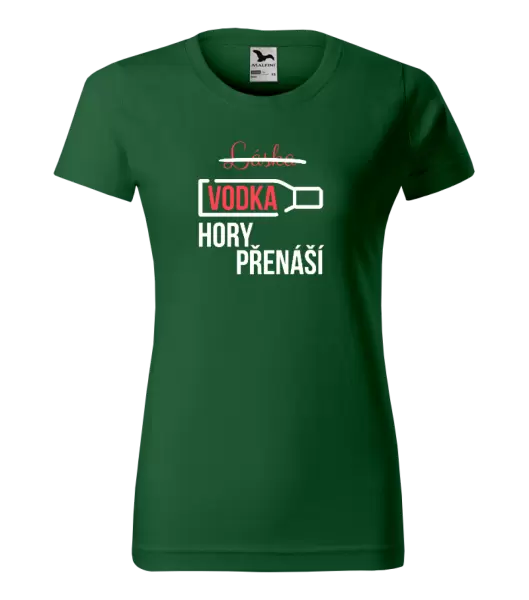 Dámské tričko Vodka hory přenáší