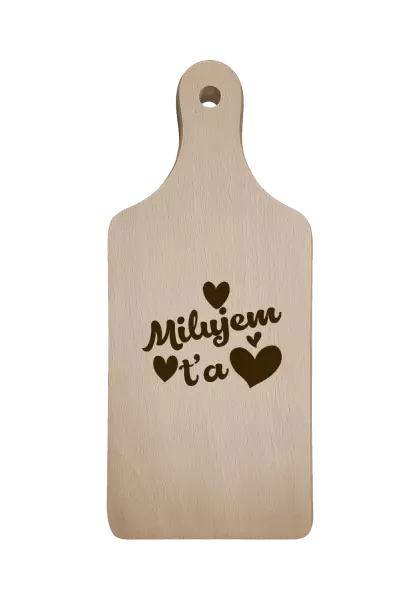Doštička Milujem ťa - srdiečka