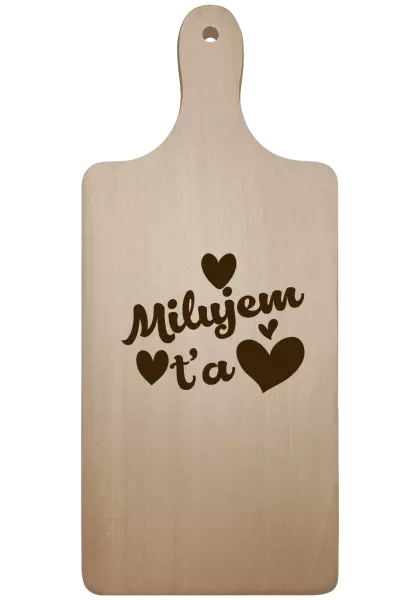 Doštička Milujem ťa - srdiečka