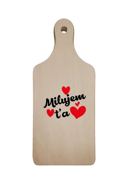 Doštička Milujem ťa - srdiečka
