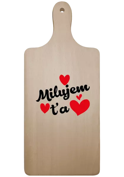 Doštička Milujem ťa - srdiečka 
