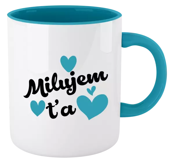 Hrnček  Milujem ťa - srdiečka 