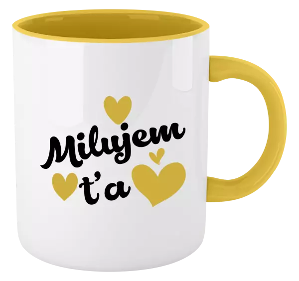 Hrnček  Milujem ťa - srdiečka 