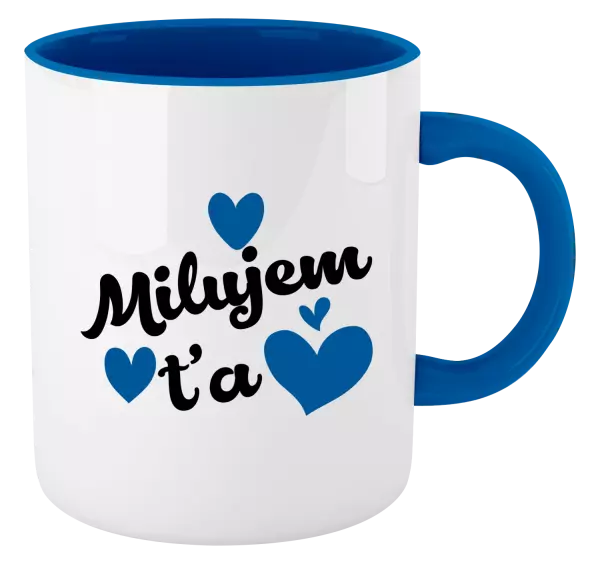 Hrnček  Milujem ťa - srdiečka 