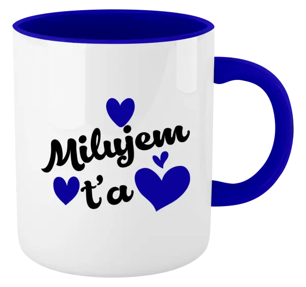 Hrnček  Milujem ťa - srdiečka 