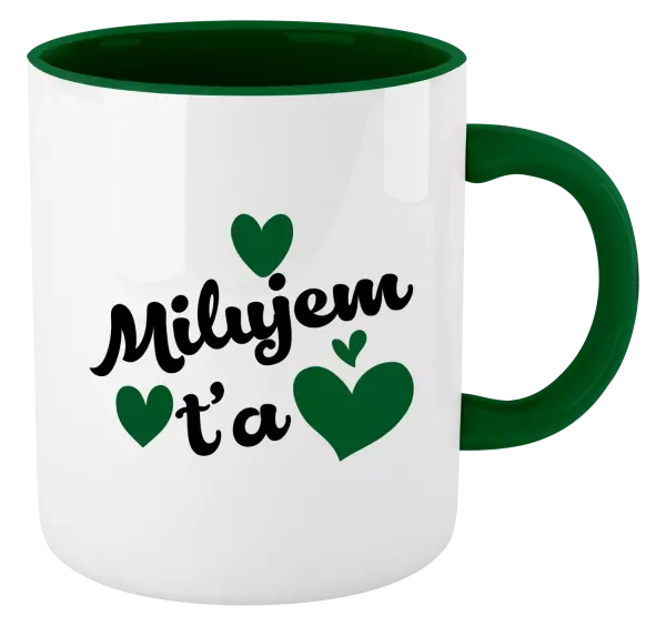 Hrnček  Milujem ťa - srdiečka 