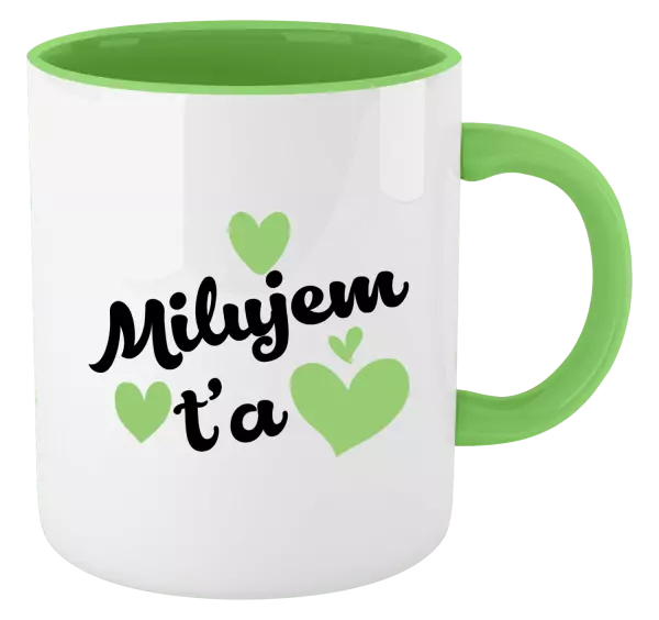 Hrnček  Milujem ťa - srdiečka 