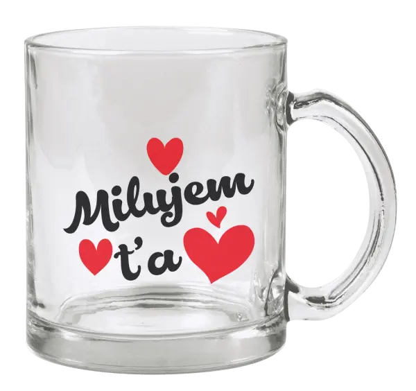 Hrnček Milujem ťa - srdiečka 