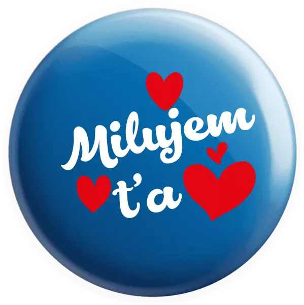 Placka Milujem ťa - srdiečka 