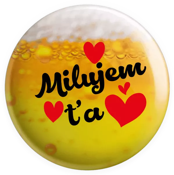 Placka Milujem ťa - srdiečka 